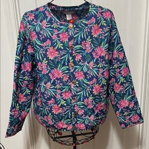 🌺🌺🌺BOGOHO 🌺🌺🌺Stella Parker  Floral Jacket in Pink and Green-LARGE
